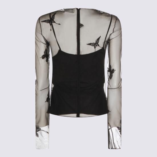 26SS 블루마린 긴팔 티셔츠 P644C262A F0990 Black - BLUMARINE