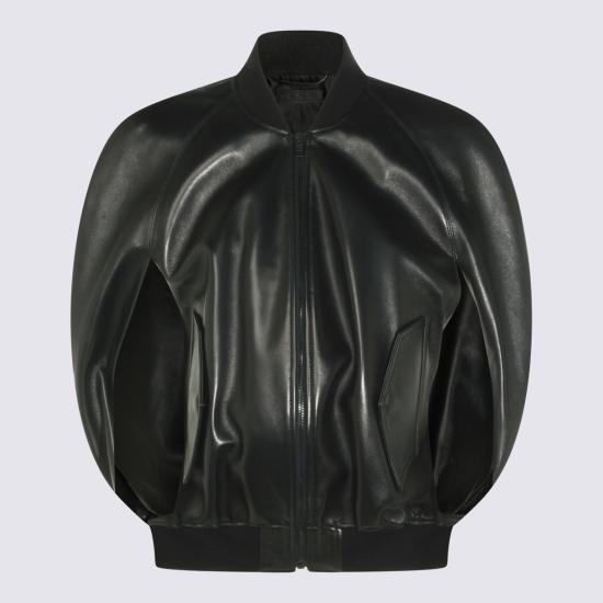 26SS 발렌시아가 가죽 자켓 872003 TUS111000 Black