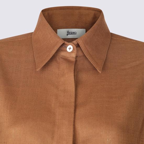 26SS 에르노 셔츠 CM000046D 126892240 Brown - HERNO