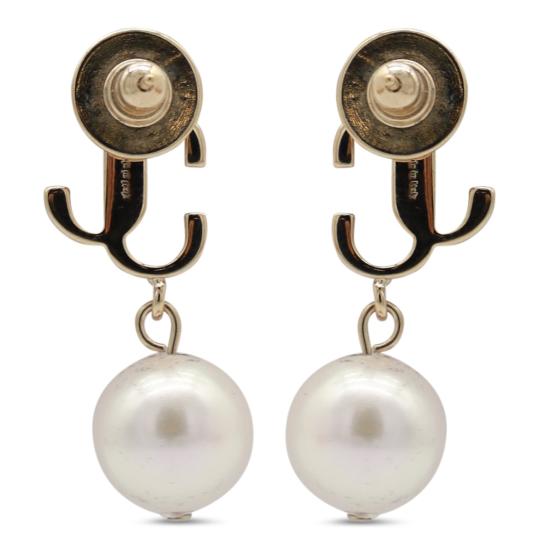 26SS 지미추 이어링 JCPEARLEARRING DXQ0C9456 GOLD WHITE - JIMMY CHOO