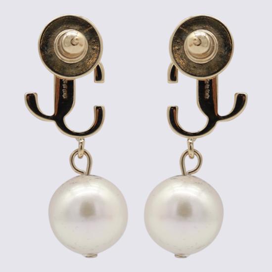 26SS 지미추 이어링 JCPEARLEARRING DXQ0C9456 GOLD WHITE - JIMMY CHOO