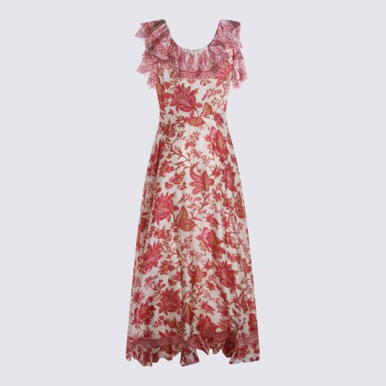 26SS 에트로 롱 원피스 WRHA0565 99SP1L7X0808 FUCSIA WHITE - ETRO