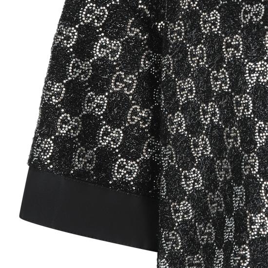 26SS 구찌 울 트위드 라메 탑 846682 ZARWY1000 BLACK - GUCCI