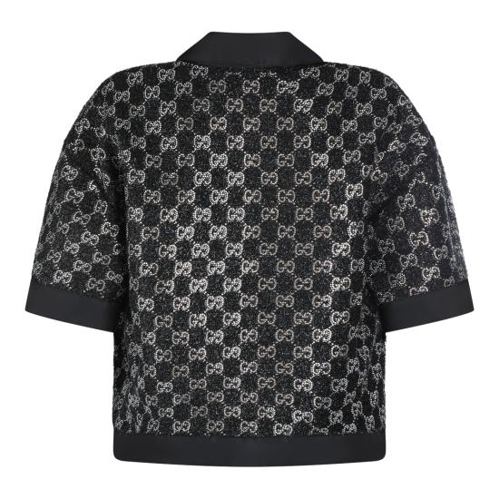 26SS 구찌 울 트위드 라메 탑 846682 ZARWY1000 BLACK - GUCCI