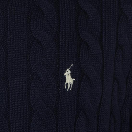 26SS 폴로 랄프로렌 로고 자수 케이블 니트 스웨터 710775885536 BRIGHT NAVY - POLO RALPH LAUREN