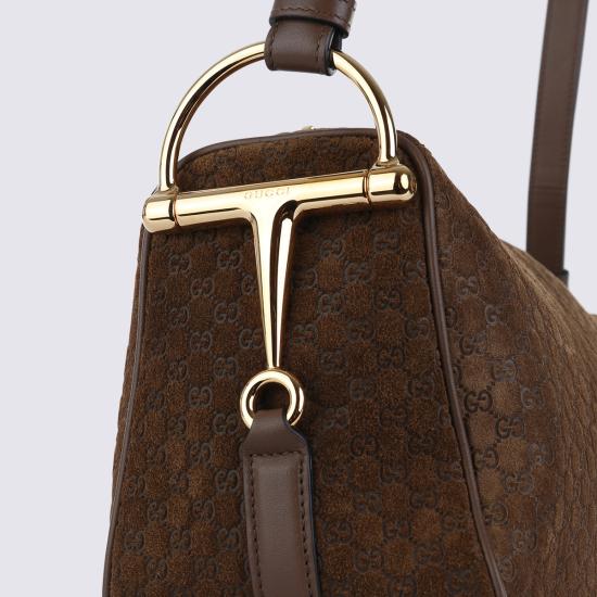 26SS 구찌 하프 홀스빗 미디엄 숄더백 860787 AAEE72118 PEPPER BROWN - GUCCI