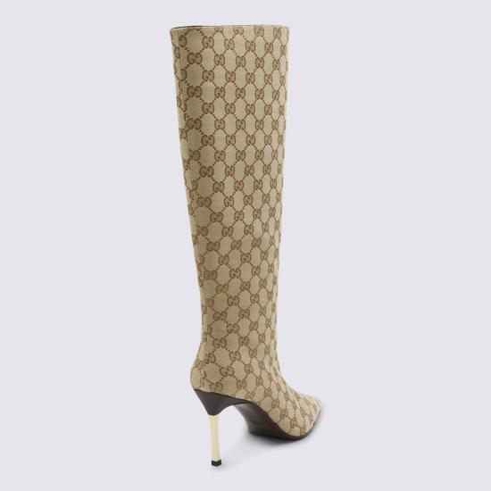 26SS 구찌 GG 캔버스 밤쉘 부츠 865623 FAFWD9611 SAND GG - GUCCI