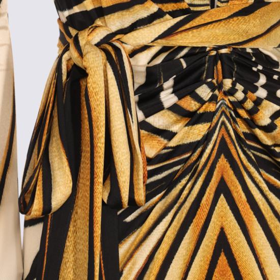 26FW 로베르토 카발리 롱 원피스 TKT107 JRM3301080 Giallo - ROBERTO CAVALLI