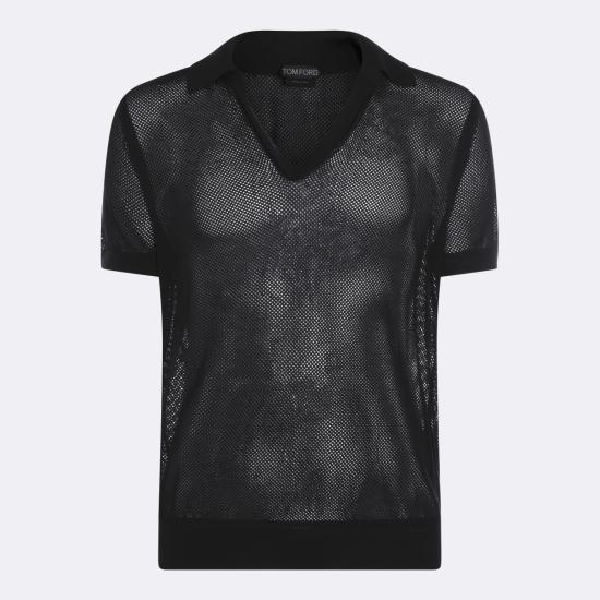 26SS 톰포드 폴로 티셔츠 KPS040 YMC046NAA Black