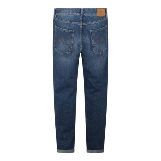 26SS 브루넬로 쿠치넬리 워시드 스트레이트 핏 데님 팬츠 M283PO1090 C1471 MED BLUE - BRUNELLO CUCINELLI