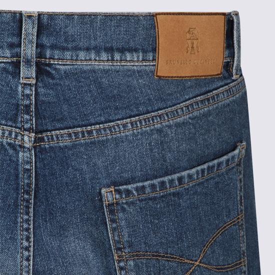 26SS 브루넬로 쿠치넬리 워시드 스트레이트 핏 데님 팬츠 M283PO1090 C1471 MED BLUE - BRUNELLO CUCINELLI