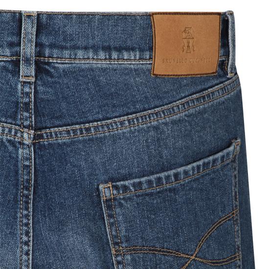 26SS 브루넬로 쿠치넬리 워시드 스트레이트 핏 데님 팬츠 M283PO1090 C1471 MED BLUE - BRUNELLO CUCINELLI