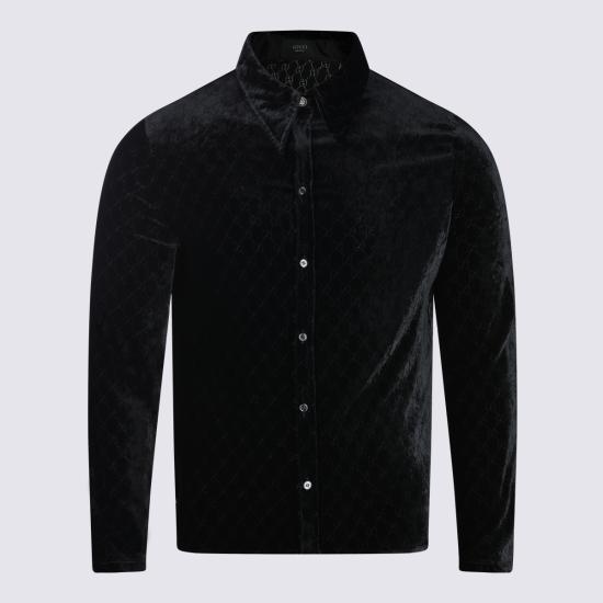 26SS 구찌 스트레치 GG 벨벳 데보레 셔츠 860674 ZAUS41000 - GUCCI