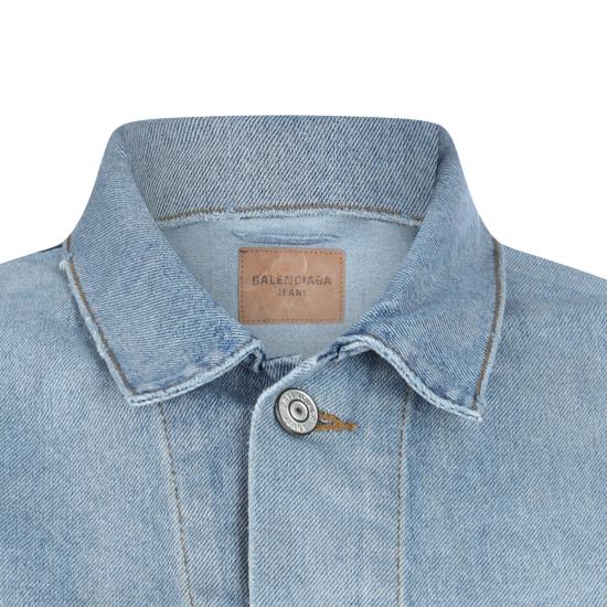 26SS 발렌시아가 레귤러 핏 데님 재킷 861410 TTWB14009 DIRTY LIGHT BLUE - BALENCIAGA
