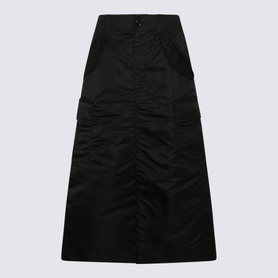 26SS 사카이 롱 스커트 SCW305 001 BLACK - SACAI