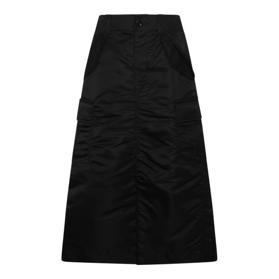 26SS 사카이 롱 스커트 SCW305 001 BLACK
