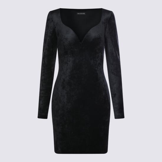 26SS 발렌시아가 스윗하트 드레스 857335 TTV071000 BLACK - BALENCIAGA
