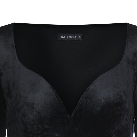 26SS 발렌시아가 스윗하트 드레스 857335 TTV071000 BLACK - BALENCIAGA