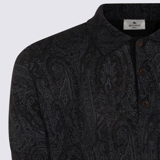 26SS 에트로 폴로 티셔츠 MRKF0004 AKG63B0064 Dark blue - ETRO