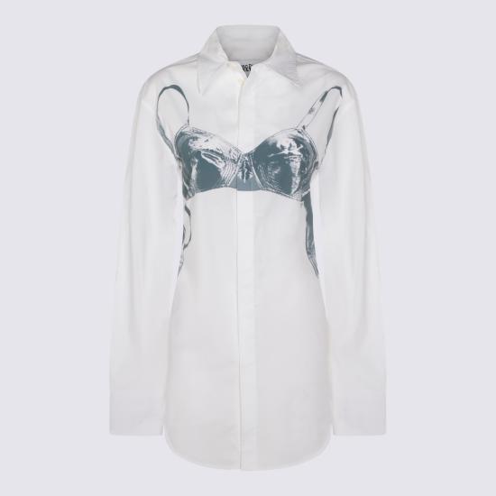 26SS 장 폴 고티에 셔츠 ST053 C07101102 WHITE BLUEGREY