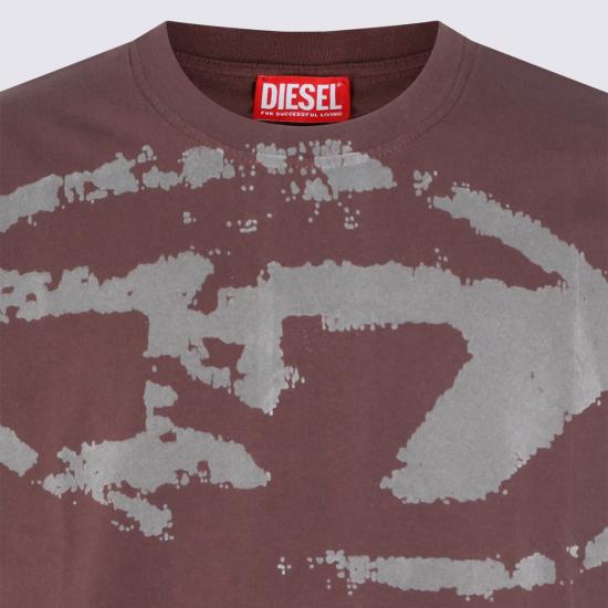 26SS 디젤 반팔 티셔츠 A13049 0DQAU61J Rust - DIESEL