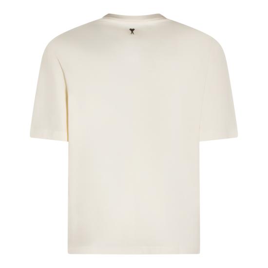 26SS 아미 코튼 시그니쳐 프린트 티셔츠 UTS384 726136 OFF WHITE - AMI