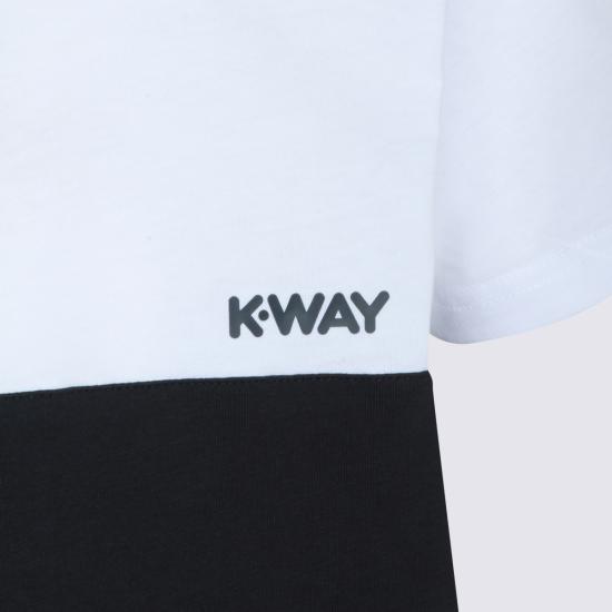 26SS 까웨 반팔 티셔츠 K71355W ALC BLUE DEPTH WHITE - K-WAY