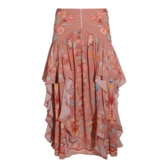 26SS 팜 리오 롱 스커트 349015 26017 BOHO ENCHANCE MOCHA