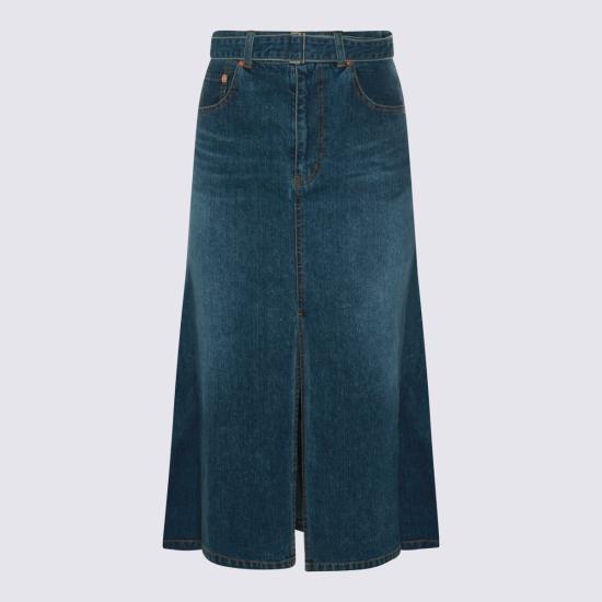26SS 사카이 데님 스커트 2608470 401 Blue - SACAI