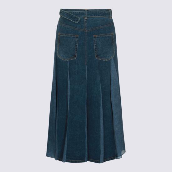26SS 사카이 데님 스커트 2608470 401 Blue