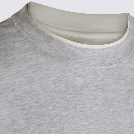 26SS 브루넬로 쿠치넬리 자수 로고 티셔츠 M0B137427 CW716 GREY - BRUNELLO CUCINELLI