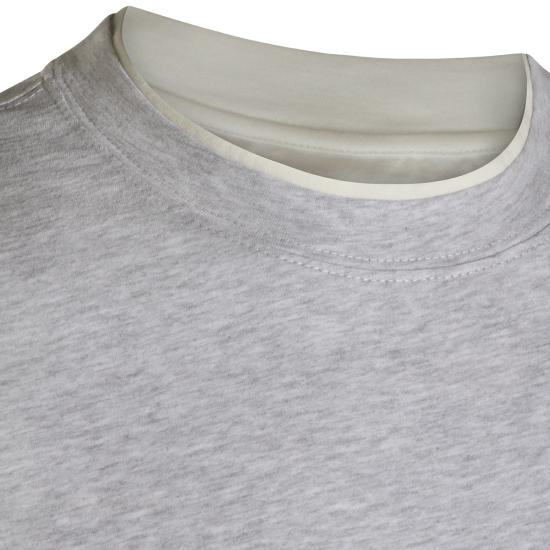26SS 브루넬로 쿠치넬리 자수 로고 티셔츠 M0B137427 CW716 GREY - BRUNELLO CUCINELLI