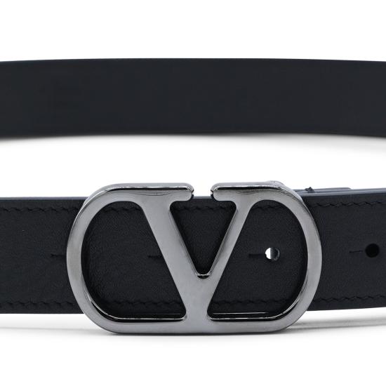 26SS 발렌티노 가라바니 가죽 벨트 8Y2T0SM3 BQT0NO BLACK RUTHENIUM - VALENTINO GARAVANI