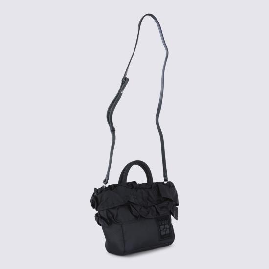 26SS 가니 미니 러플 디테일 쇼퍼백 A7187 099 BLACK - GANNI