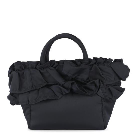 26SS 가니 미니 러플 디테일 쇼퍼백 A7187 099 BLACK - GANNI