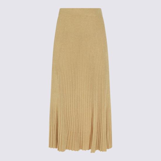 26SS 짐머만 롱 스커트 8721SS261 METGLD METALLIC GOLD