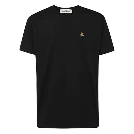 26SS 비비안웨스트우드 클래식 ORB 로고 티셔츠 3G010013 J001MN401 BLACK