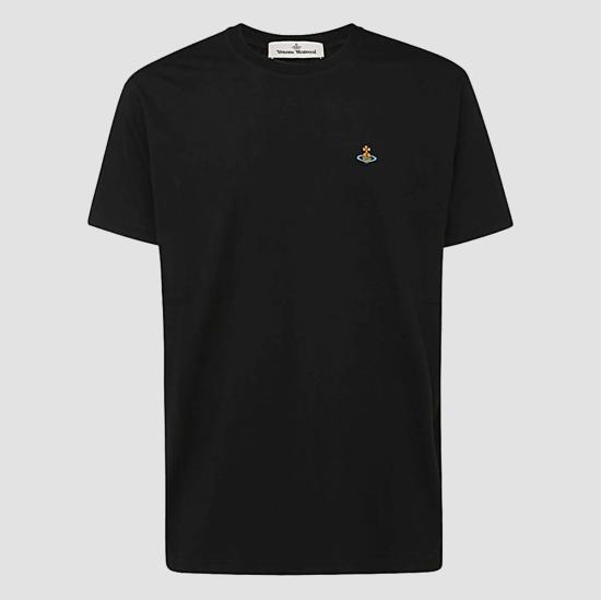 26SS 비비안웨스트우드 클래식 ORB 로고 티셔츠 3G010013 J001MN401 BLACK - VIVIENNE WESTWOOD