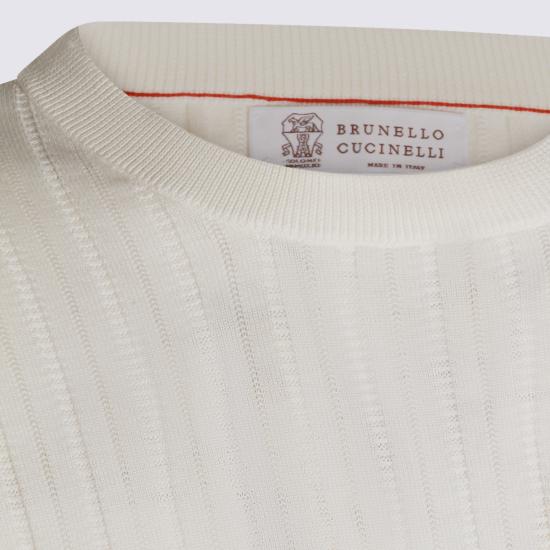26SS 브루넬로 쿠치넬리 코튼 텍스처드 립 니트 스웨터 M29204000 C2723 - BRUNELLO CUCINELLI
