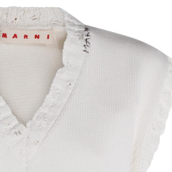 26SS 마르니 민소매 티셔츠 CVMD0088A0 UFC65200W01 Lily white - MARNI