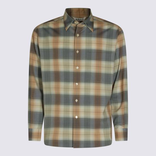 26SS 오라리 긴팔 셔츠 A26SS01LC LIGHT BROWN CHECK