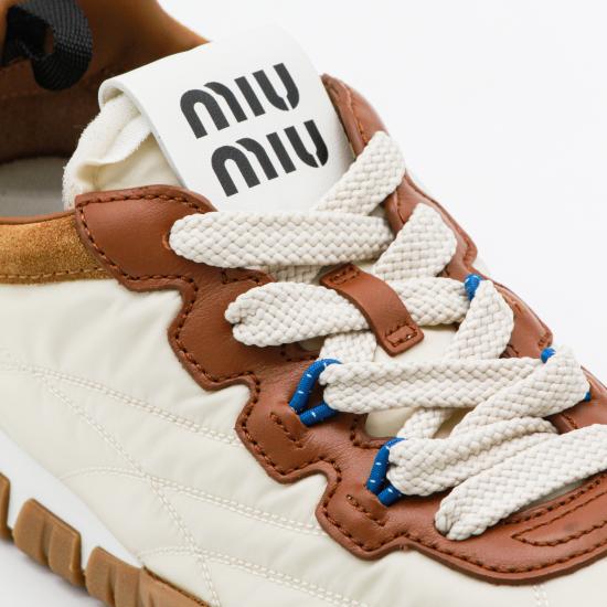 26FW 미우미우 스니커즈 5E417EF005 LYWF05KS AVORIO CARAMEL - MIU MIU