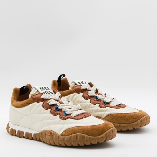 26FW 미우미우 스니커즈 5E417EF005 LYWF05KS AVORIO CARAMEL - MIU MIU