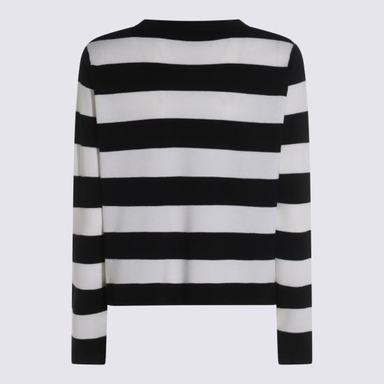 25FW 막스마라 VITERBO 버진울 스웨터 2521366091600 12022007 Bianco nero - MAX MARA