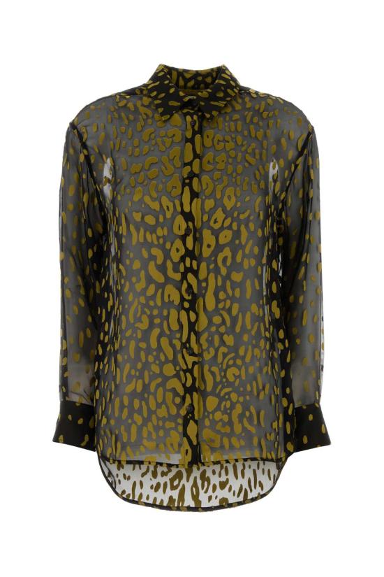 26SS 살바토레 페라가모 블라우스 13I461793946 BEIGE Animal Print