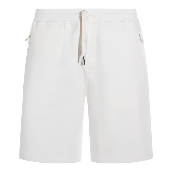 26SS 브루넬로 쿠치넬리 플리스 버뮤다 쇼츠 MW8633242G C7220 OFF WHITE