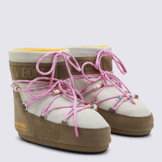 26SS 문부츠 아이콘 나일론 로우 부츠 80D1409730 BL43 HONEY WHITE SAND - MOON BOOT