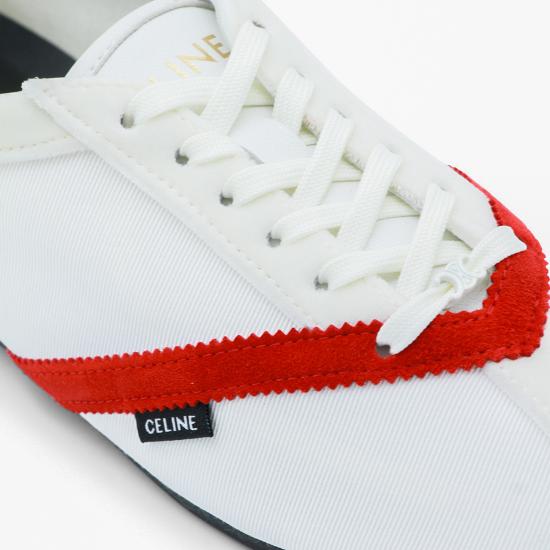 26SS 셀린느 플랫 스니커즈 366647037C 01ED WHITE RED - CELINE