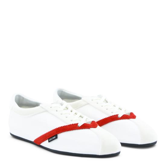 26SS 셀린느 플랫 스니커즈 366647037C 01ED WHITE RED - CELINE