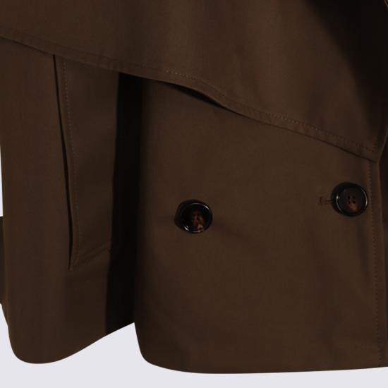 25FW 버버리 본딩 코튼 트렌치 케이프 8113209 C1764 JUNIPER - BURBERRY